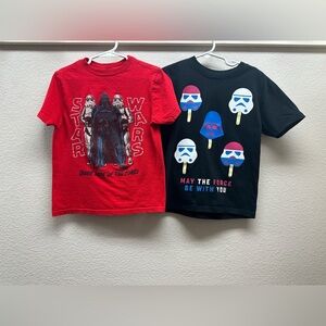 Boys Star Wars Graphic T-Shirts - Red and Black